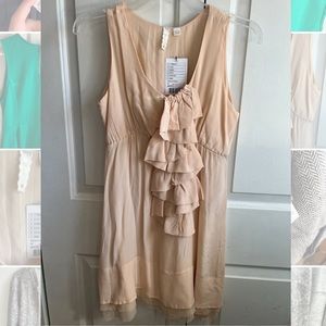 NWT anthropologie peach chiffon top